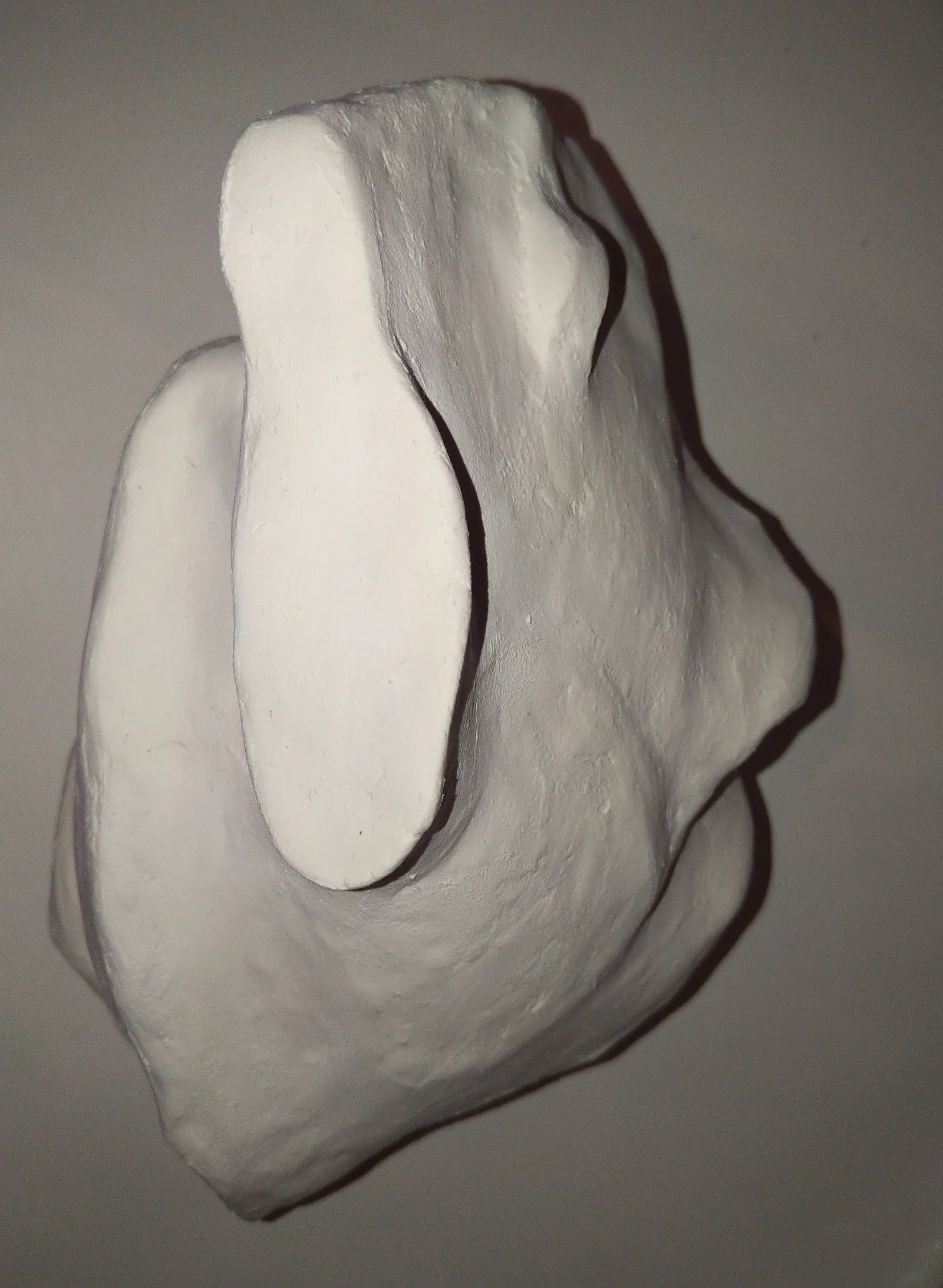 The clay mouse model and the hand it is tailored to